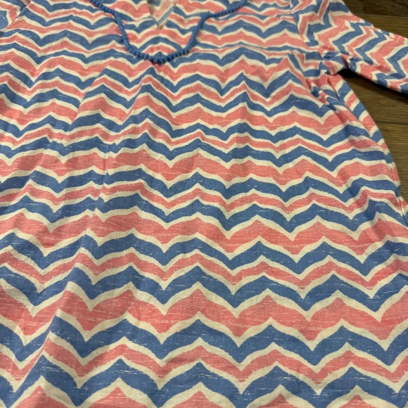 Vineyard Vines Girls Cover-Up, Pink/Blue XS Lightweight Beach Summer Swim, Dress - Picture 5 of 11